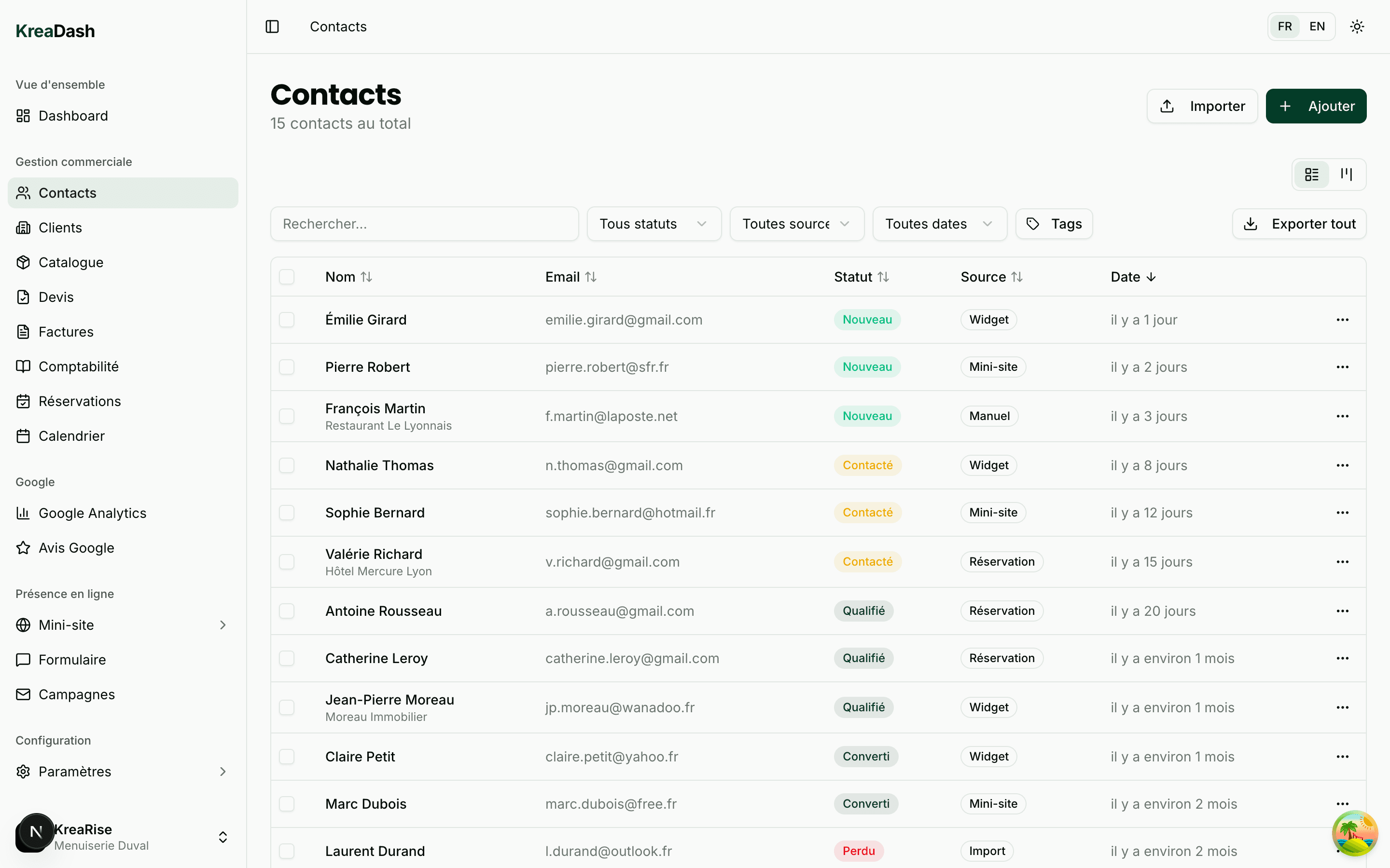 Ne perdez plus jamais un prospect