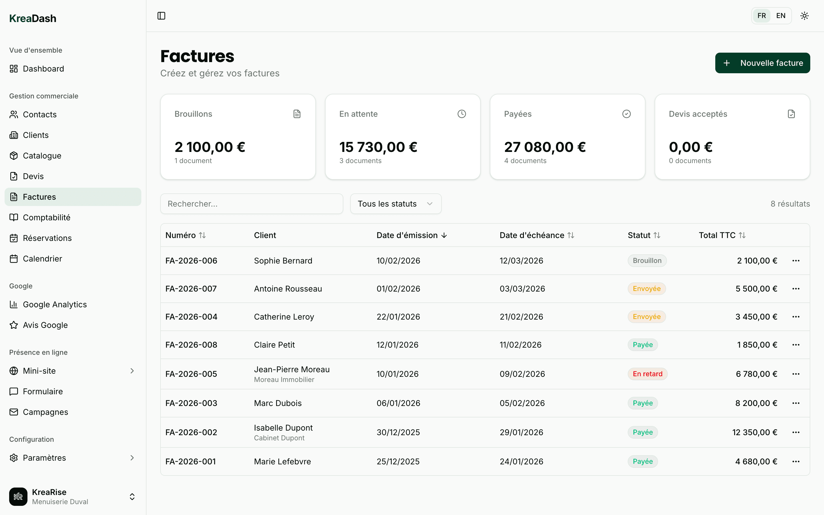 Envoyez des factures en 30 secondes